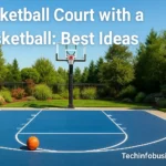 Basketball Court with a Basketball